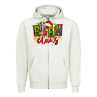 Oatmeal Heather christmas baby claus Zipper Hoodie - FaDigitalArtStudio