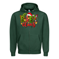 Sports Green christmas baby claus Zipper Hoodie - FaDigitalArtStudio
