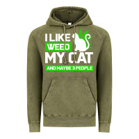 Vintage Olive Cat Weed I Like My Cat Gift Vintage Hoodie - Bettercallsaul