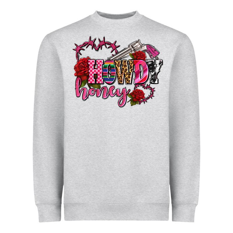 Howdy Honey Rose Olivia Heavyweight Sweatshirt by OliviaCreatesArt | Teevron