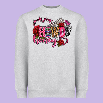 Howdy Honey Rose Olivia Heavyweight Sweatshirt Designed By Oliviacreatesart