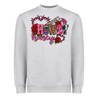 Heather Grey howdy honey rose olivia Heavyweight Sweatshirt - OliviaCreatesArt