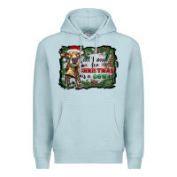 Blue Mist all i want for christmas is a cow Premium Hoodie - RanaPortraitStore