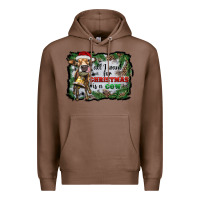 Chestnut all i want for christmas is a cow Premium Hoodie - RanaPortraitStore