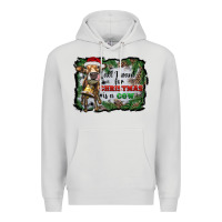 Dove Grey all i want for christmas is a cow Premium Hoodie - RanaPortraitStore