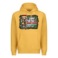 Mustard all i want for christmas is a cow Premium Hoodie - RanaPortraitStore