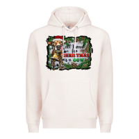 Pale Pink all i want for christmas is a cow Premium Hoodie - RanaPortraitStore