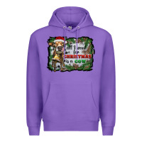 Purple all i want for christmas is a cow Premium Hoodie - RanaPortraitStore