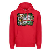 Red all i want for christmas is a cow Premium Hoodie - RanaPortraitStore