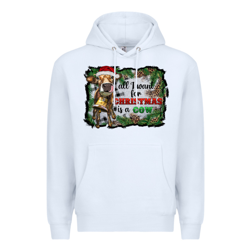 All I Want For Christmas Is A Cow Premium Hoodie by RanaPortraitStore | Teevron