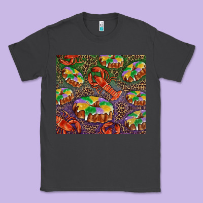 Mardi Gras King Cake And Crawfish Classic Tee Designed By Ranaportraitstore