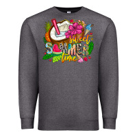 Charcoal Heather summer time Premium Sweatshirt - CowhideDigitalArt