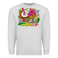 Dove Grey summer time Premium Sweatshirt - CowhideDigitalArt