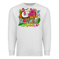 Oatmeal Heather summer time Premium Sweatshirt - CowhideDigitalArt