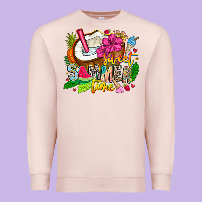 Summer Time Premium Sweatshirt Designed By Cowhidedigitalart
