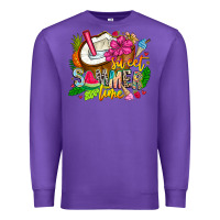 Purple summer time Premium Sweatshirt - CowhideDigitalArt