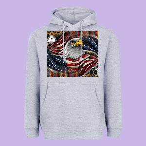 American Eagle Heavyweight Hoodie Designed By Cowhidedigitalart