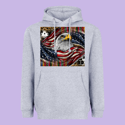 American Eagle Heavyweight Hoodie Designed By Cowhidedigitalart