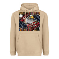 Mushroom American eagle Heavyweight Hoodie - CowhideDigitalArt