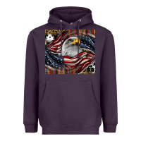 Plum American eagle Heavyweight Hoodie - CowhideDigitalArt