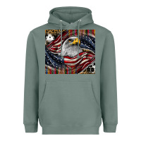 Sage American eagle Heavyweight Hoodie - CowhideDigitalArt