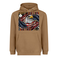 Toasted Coconut American eagle Heavyweight Hoodie - CowhideDigitalArt