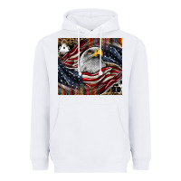 White American eagle Heavyweight Hoodie - CowhideDigitalArt