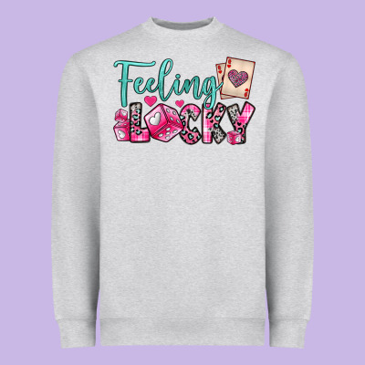 Feeling Lucky Heavyweight Sweatshirt Designed By Oliviacreatesart