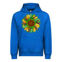 Cobalt st patricks sunflower with leopard  shamrock and glitter Urban Hoodie - Artiststas