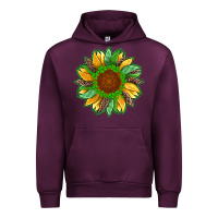 Mauve Wine st patricks sunflower with leopard  shamrock and glitter Urban Hoodie - Artiststas