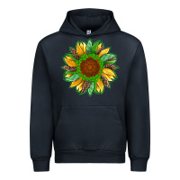 Navy st patricks sunflower with leopard  shamrock and glitter Urban Hoodie - Artiststas