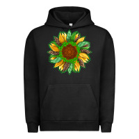 Pigment Black st patricks sunflower with leopard  shamrock and glitter Urban Hoodie - Artiststas