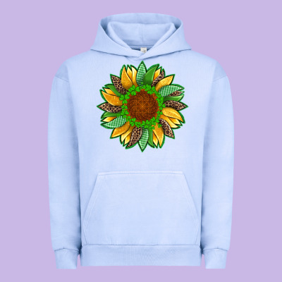 St Patricks Sunflower With Leopard  Shamrock And Glitter Urban Hoodie Designed By Artiststas