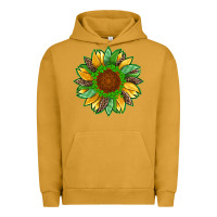 Pigment Peanut Butter st patricks sunflower with leopard  shamrock and glitter Urban Hoodie - Artiststas