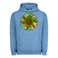 Pigment Pebble Blue st patricks sunflower with leopard  shamrock and glitter Urban Hoodie - Artiststas