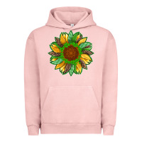 Pigment Salmon st patricks sunflower with leopard  shamrock and glitter Urban Hoodie - Artiststas