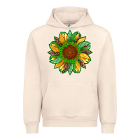 Sandshell st patricks sunflower with leopard  shamrock and glitter Urban Hoodie - Artiststas