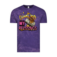Cloud Purple counting my blessings afro hands Vintage Tee - RanaPortraitStore