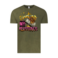 Vintage Olive counting my blessings afro hands Vintage Tee - RanaPortraitStore