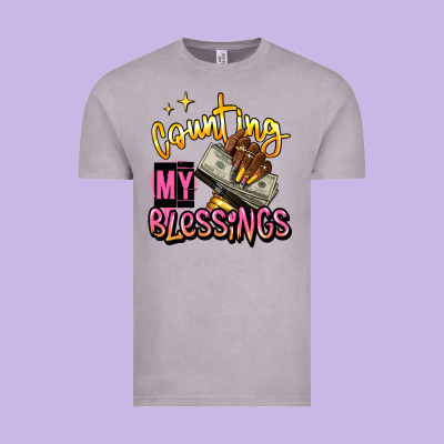 Counting My Blessings Afro Hands Vintage Tee Designed By Ranaportraitstore