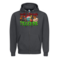 Smoke Santa's Favorite Teacher Zipper Hoodie - FaDigitalArtStudio