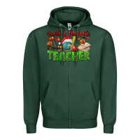 Sports Green Santa's Favorite Teacher Zipper Hoodie - FaDigitalArtStudio