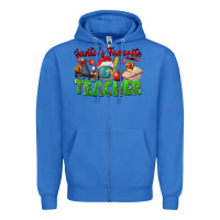 True Royal Santa's Favorite Teacher Zipper Hoodie - FaDigitalArtStudio