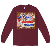 Flip Flops Fireworks & Freedom 4th Of July Long Sleeve Tee | Teevron