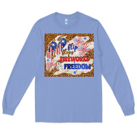 Colony Blue flip flops fireworks & freedom 4th of july Long Sleeve Tee - TumblerDesignByShophia