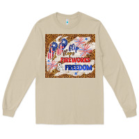 Mushroom flip flops fireworks & freedom 4th of july Long Sleeve Tee - TumblerDesignByShophia