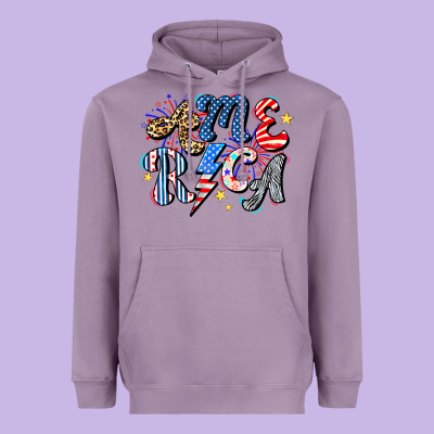 America Heavyweight Hoodie Designed By Cowhidedigitalart