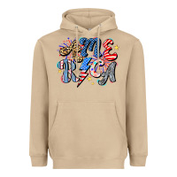Mushroom America Heavyweight Hoodie - CowhideDigitalArt