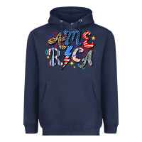 Navy America Heavyweight Hoodie - CowhideDigitalArt