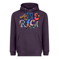 Plum America Heavyweight Hoodie - CowhideDigitalArt